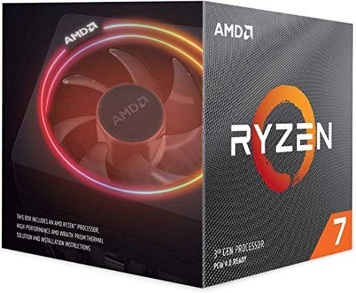 AMD Ryzen 7 3700X - Procesador con disipador de calor Wraith Prism