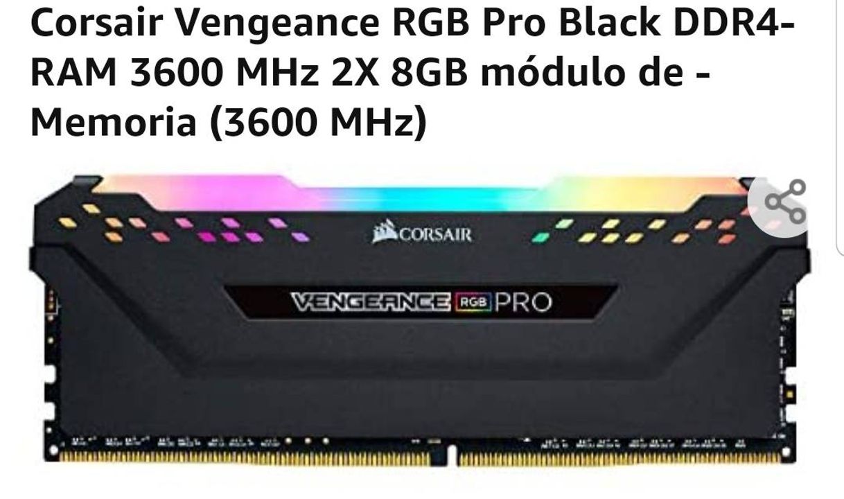 Moda Memoria ram 3600 Mhz 2X 8Gb