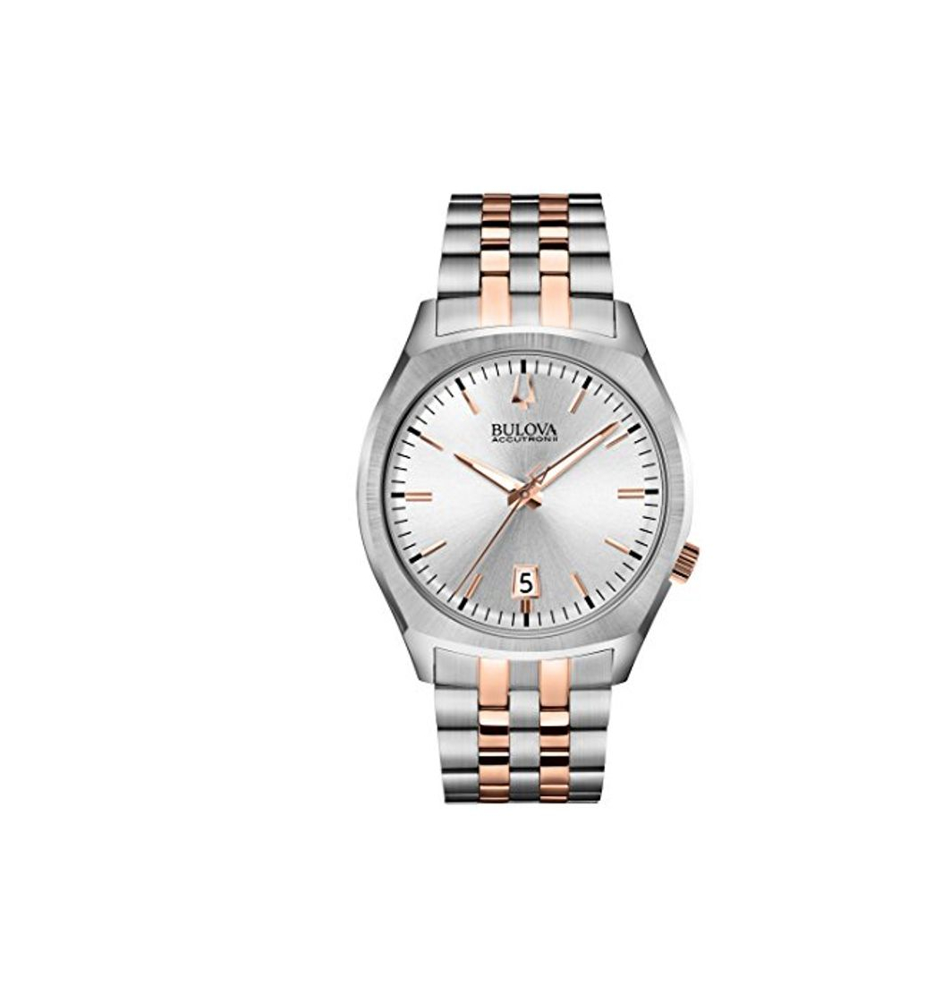 Fashion Bulova Accutron II – Chaqueta UHF Reloj con Pulsera bañada en Plata Esfera analógica