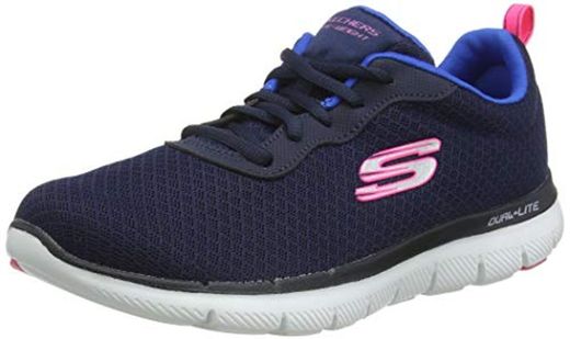 Skechers Flex Appeal 2.0-Newsmaker, Zapatillas para Mujer, Azul