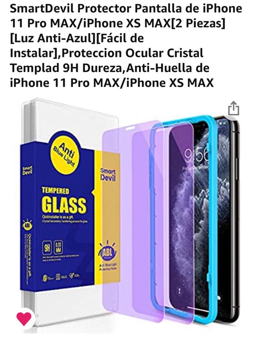 Moda Smartdevil protector pantalla Iphone 11 Pro Max, XS Max