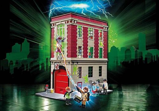 PLAYMOBIL. Ghostbusters. Cuartel Parque de Bomberos. 