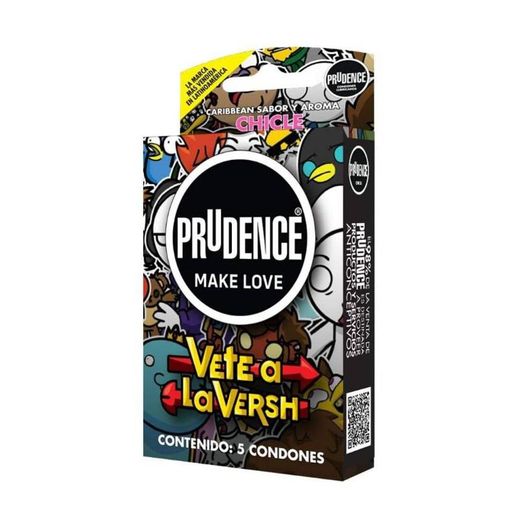 Condones #VeteALaVersh de Prudence Sabor y aroma Chicle 