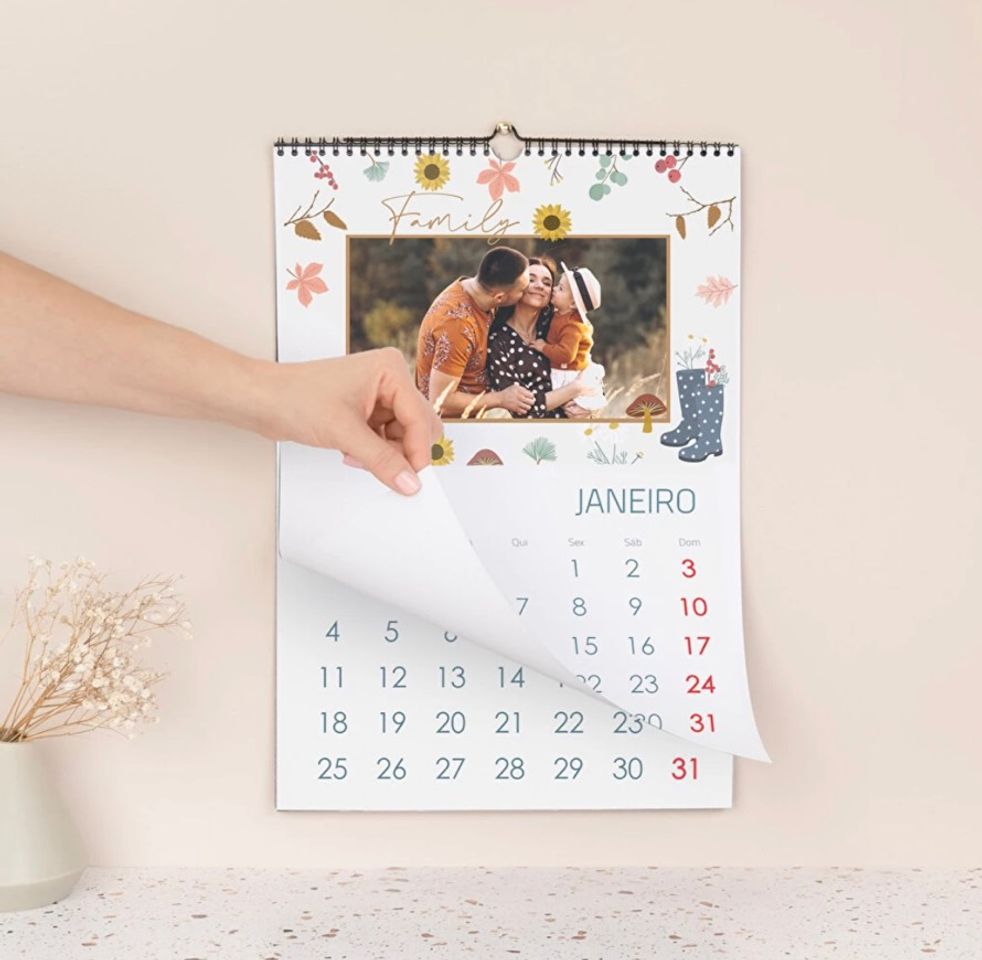 Moda Calendário de parede personalizado 