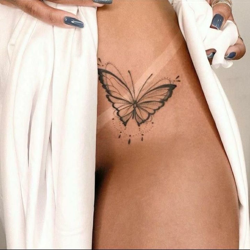 Fashion Tatuagem borboleta 