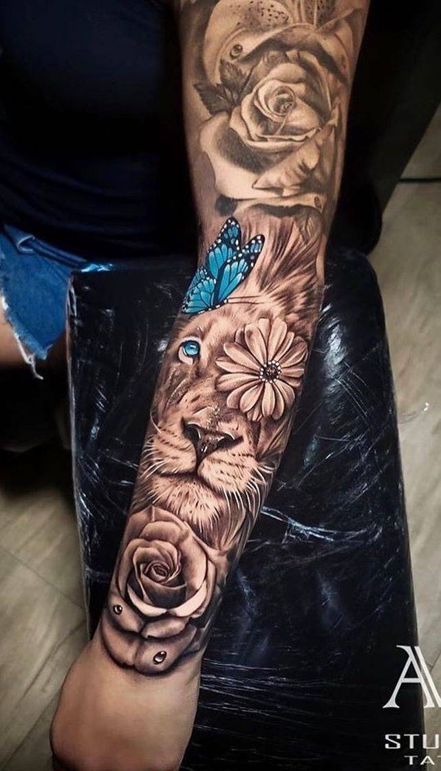 Fashion Tatuagem de Leão 