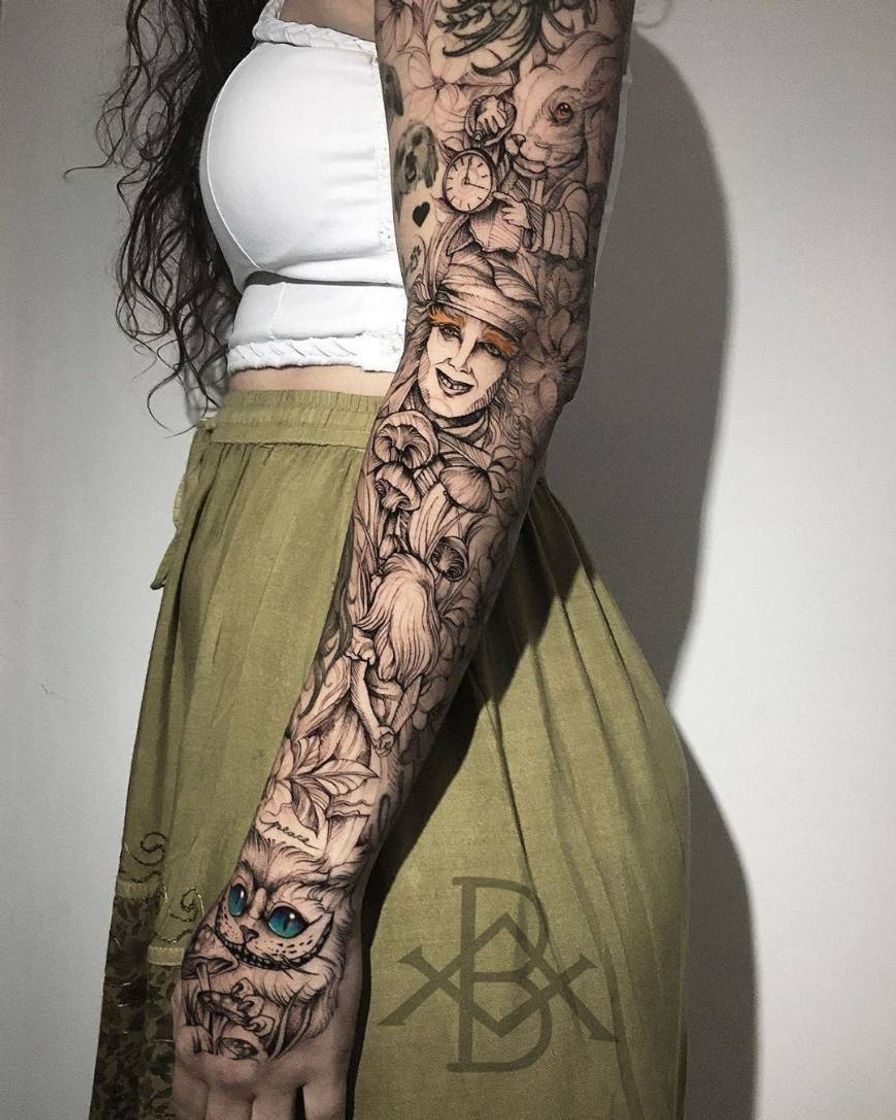 Fashion Tatuagem para amantes de Alice