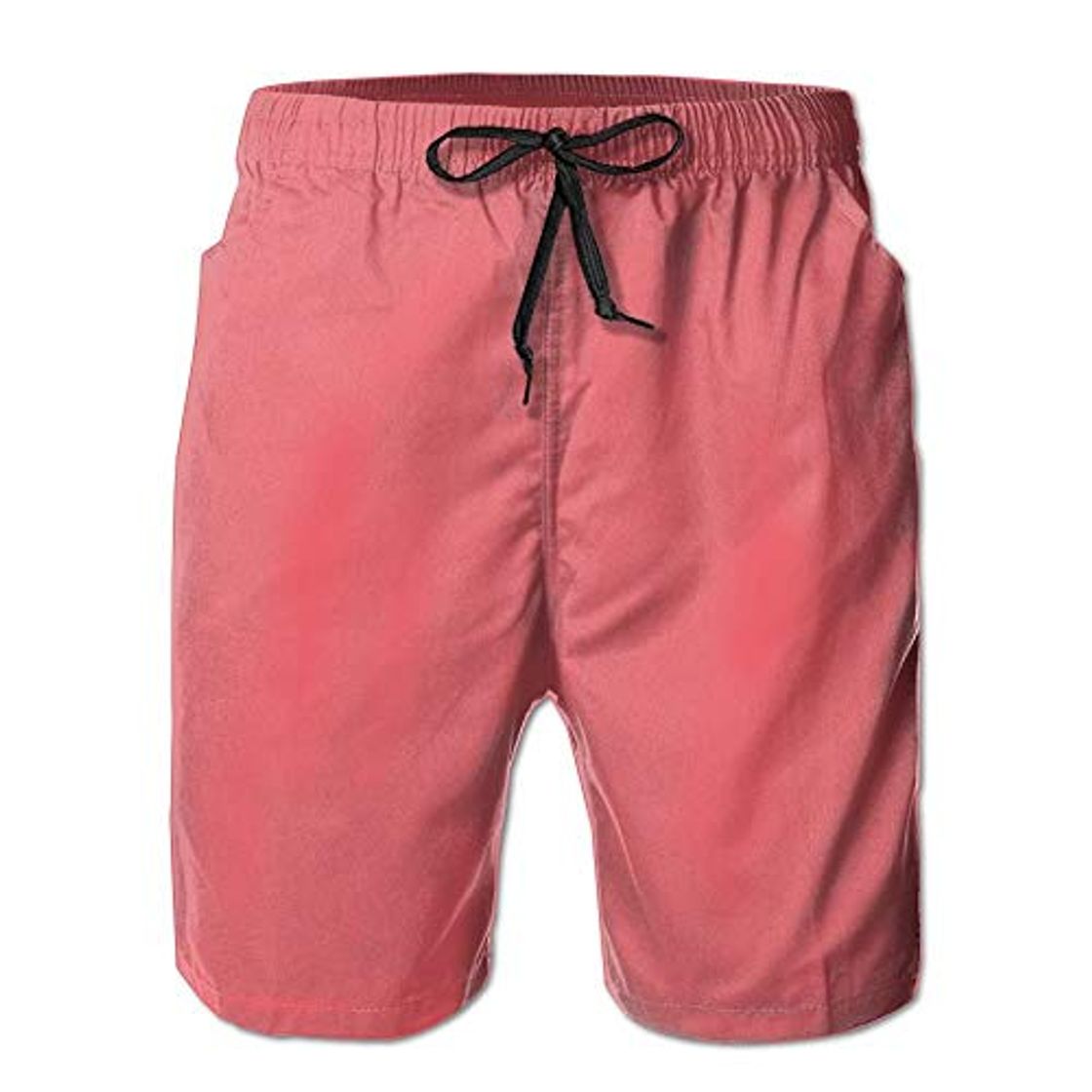 Fashion Qfunny Men's Shorts Summer Fit Swim Trunk Quick Dry Fashion Red Printed Beach Shorts with Pockets Shorts de Playa para Hombre