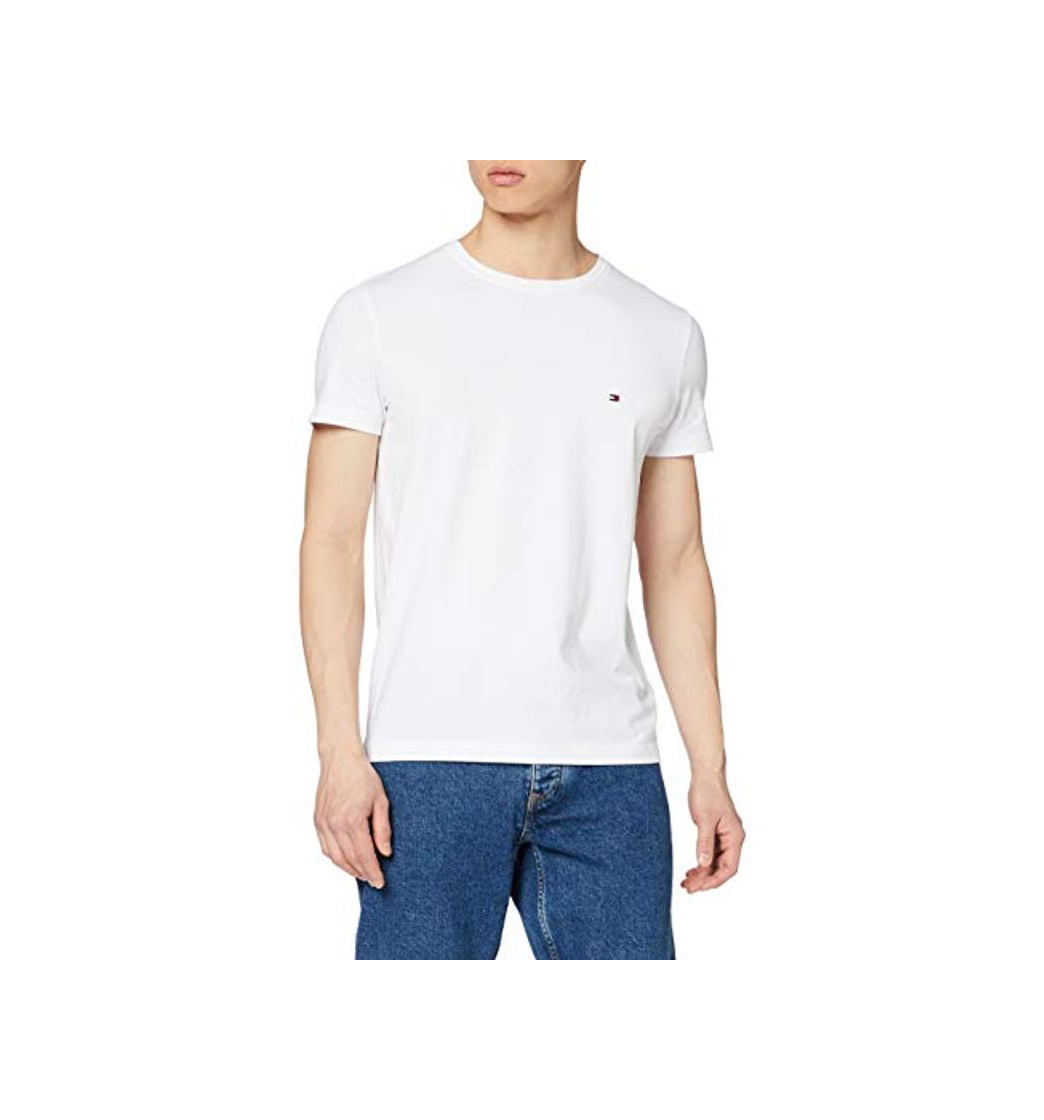 Fashion Tommy Hilfiger Core Stretch Slim CNECK tee Camiseta, Blanco