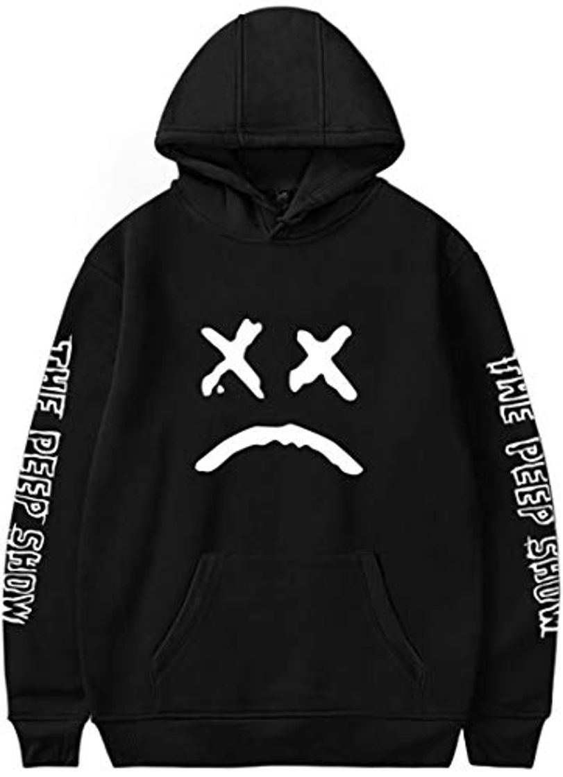 Product OLIPHEE Mujer Sudaderas con Capucha con Estampado de Cara Triste R.I.P Lil