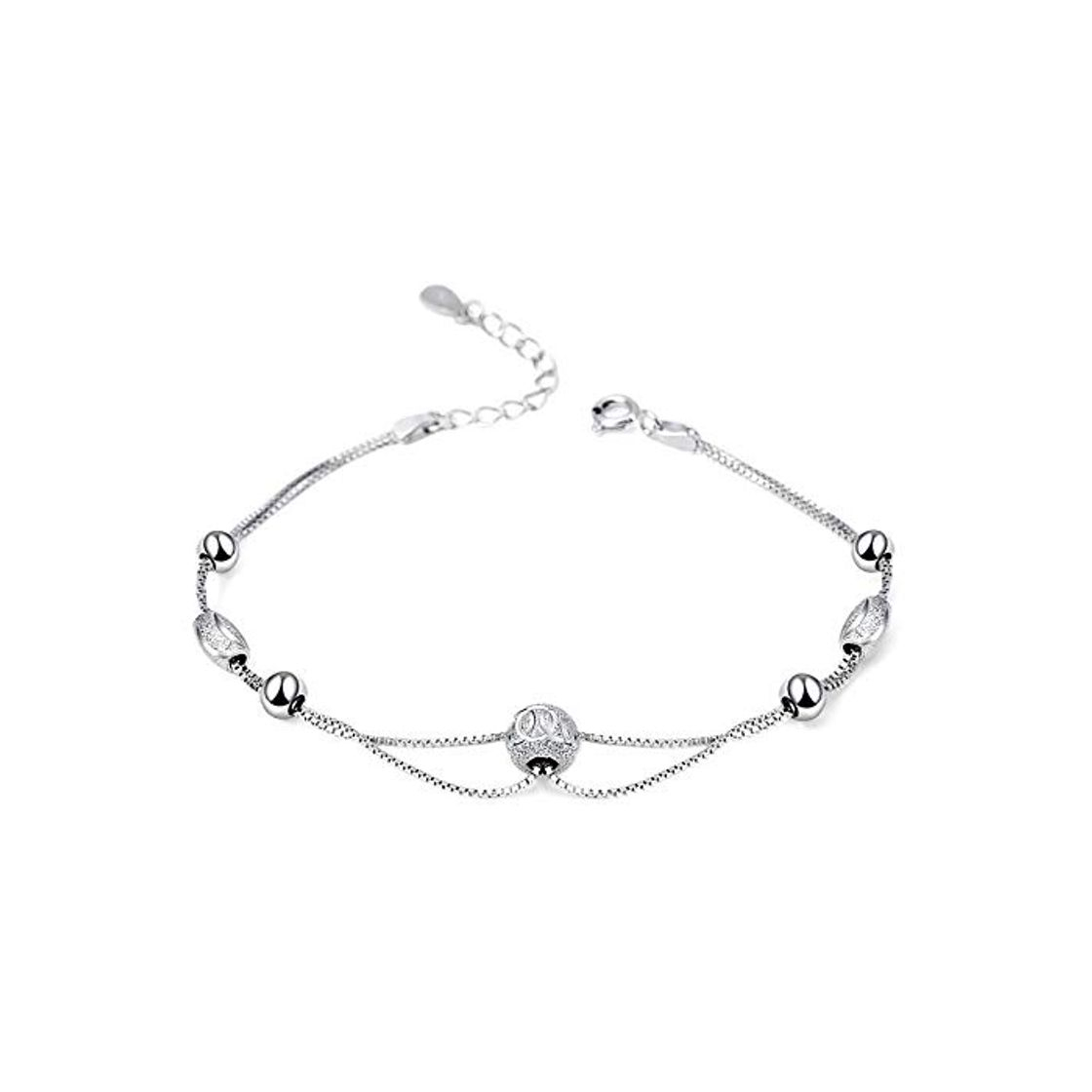 Moda 925 Pulsera de Plata para Las Mujeres de Moda Estilo Coreano Plata 925 joyería Perlas Perlas Femenino Aniversario Regalos