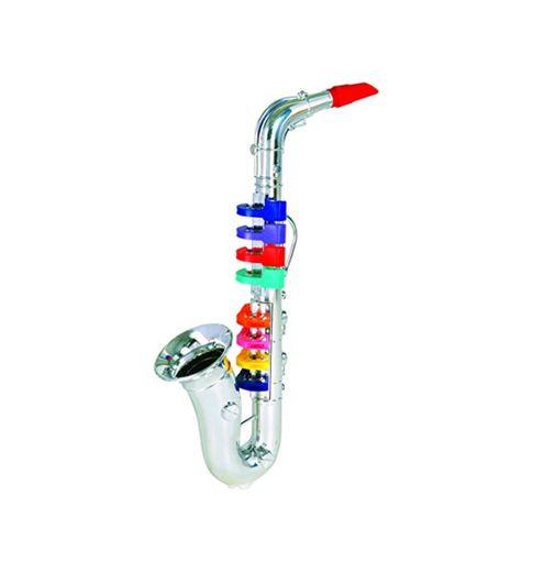 Bontempi-32 Saxófono con 8 Teclas coloreadas, Multicolor