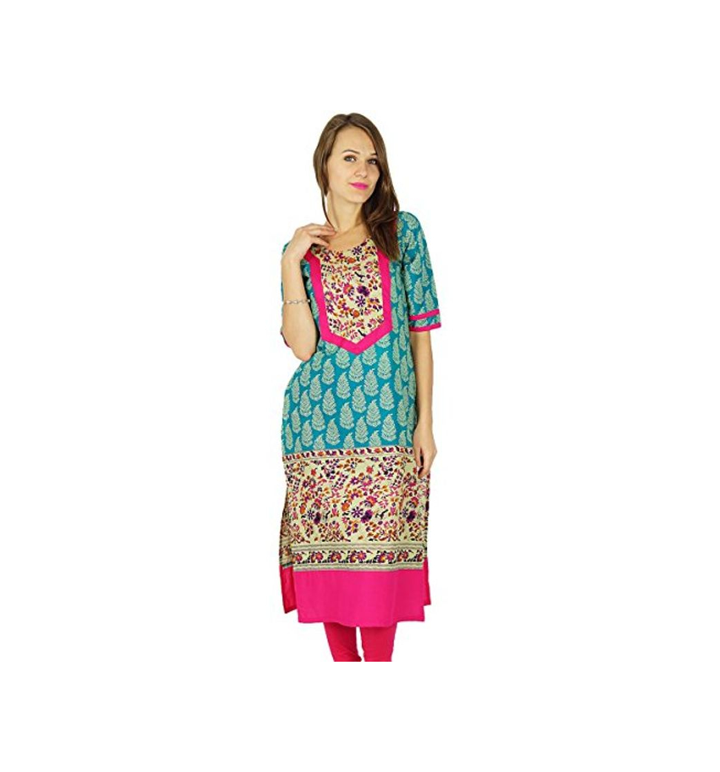 Fashion Phagun diseñador Indio de Bollywood Kurta Mujeres étnico Kurti algodón Vestido de la túnica