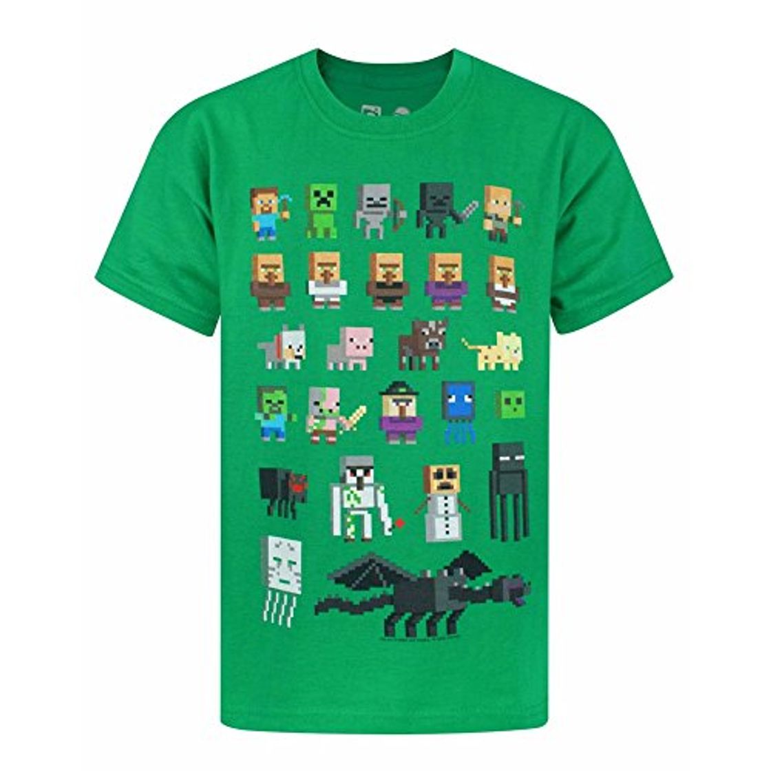 Moda Minecraft - Camiseta Oficial diseño Personajes Sprites para niños