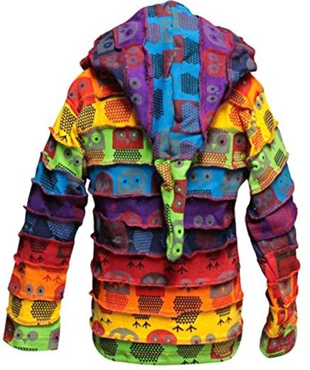 Shopoholic Fashion infantil Duende Coloridos Hippy Rayas Sudadera Con Capucha hippy boho