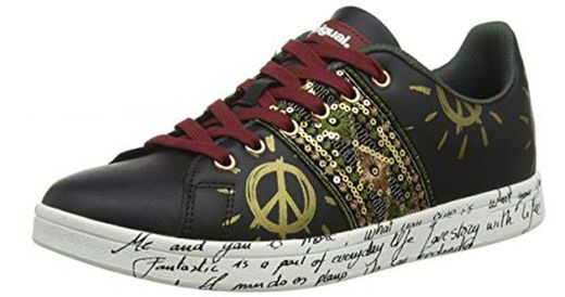 Desigual Shoes Cosmic Exotic, Zapatillas para Mujer, Negro