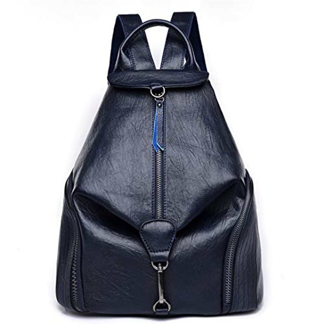 Social Mujeres Mochilas de Cuero para niñas Vintage Ladies Mochila Mujer Mochila Casual Mochilas Mochila Back Pack Dark Blue Backpacks