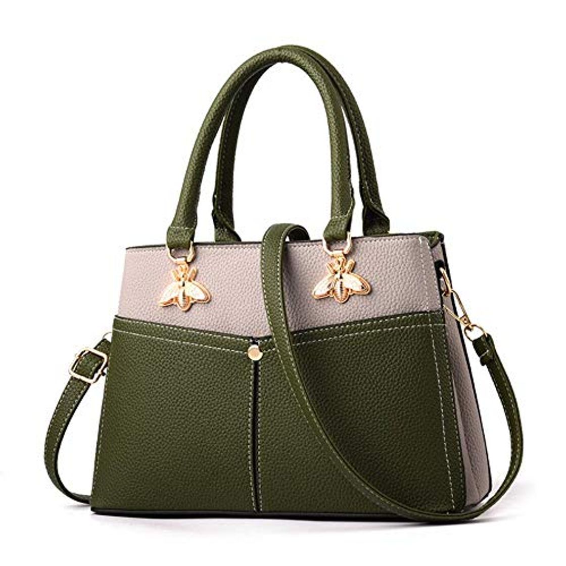 Moda CUUXBO Bolsos de Mujer Bolso Señora Tote PU Piel Bolso de hombro