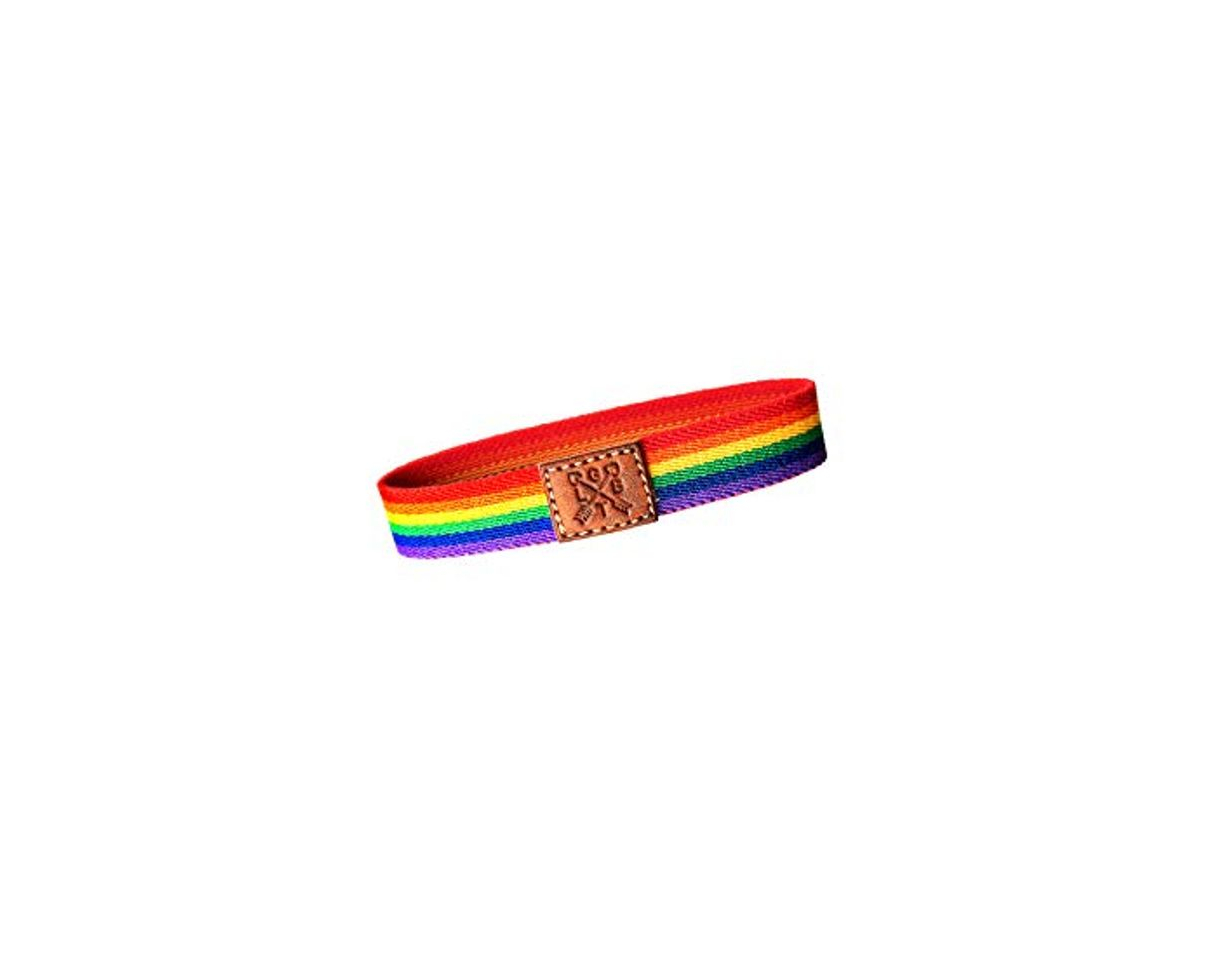 Moda QUICKBOXX Pulsera Orgullo Gay Lesbiana LGTB Pride Elástica con Colores del Arco Iris Cómoda y Estilosa Unisex