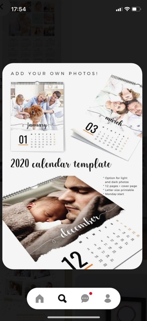 Moda Calendario personalizado