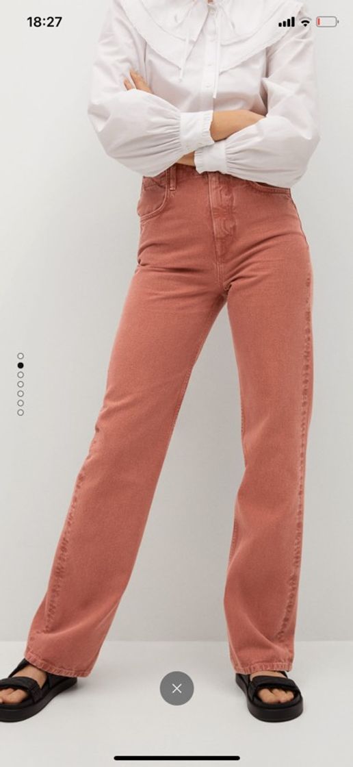 Fashion Jeans tiro alto Wideleg