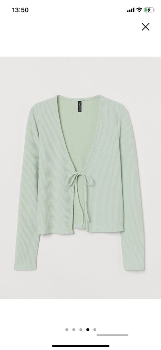 Moda Cárdigan de canalé - Verde menta - MUJER | H&M ES