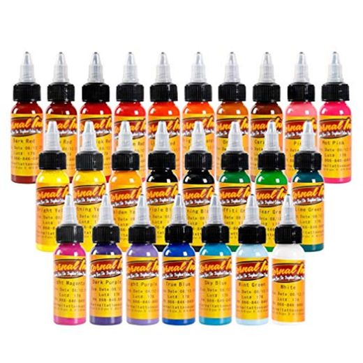 Tinta De Tatuaje, Tattoo Ink 16 Color Set 1 Oz 30ml