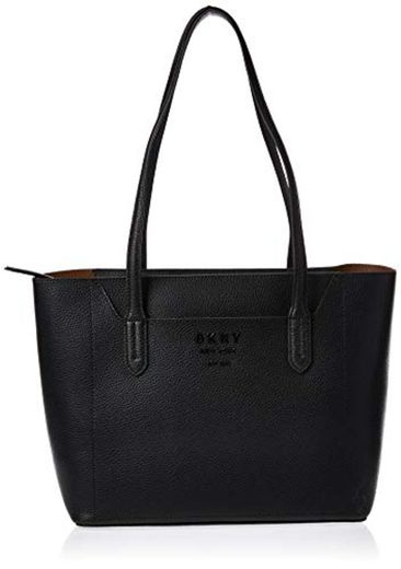 DKNY Bolso de mano Noho de piel negra martillada