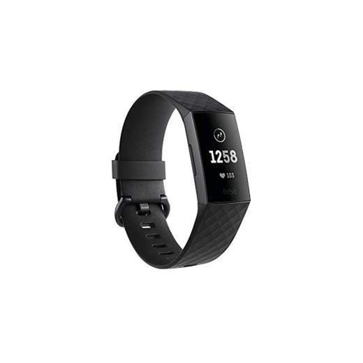 Fitbit Charge 3 Pulsera avanzada de salud y actividad física, Negro