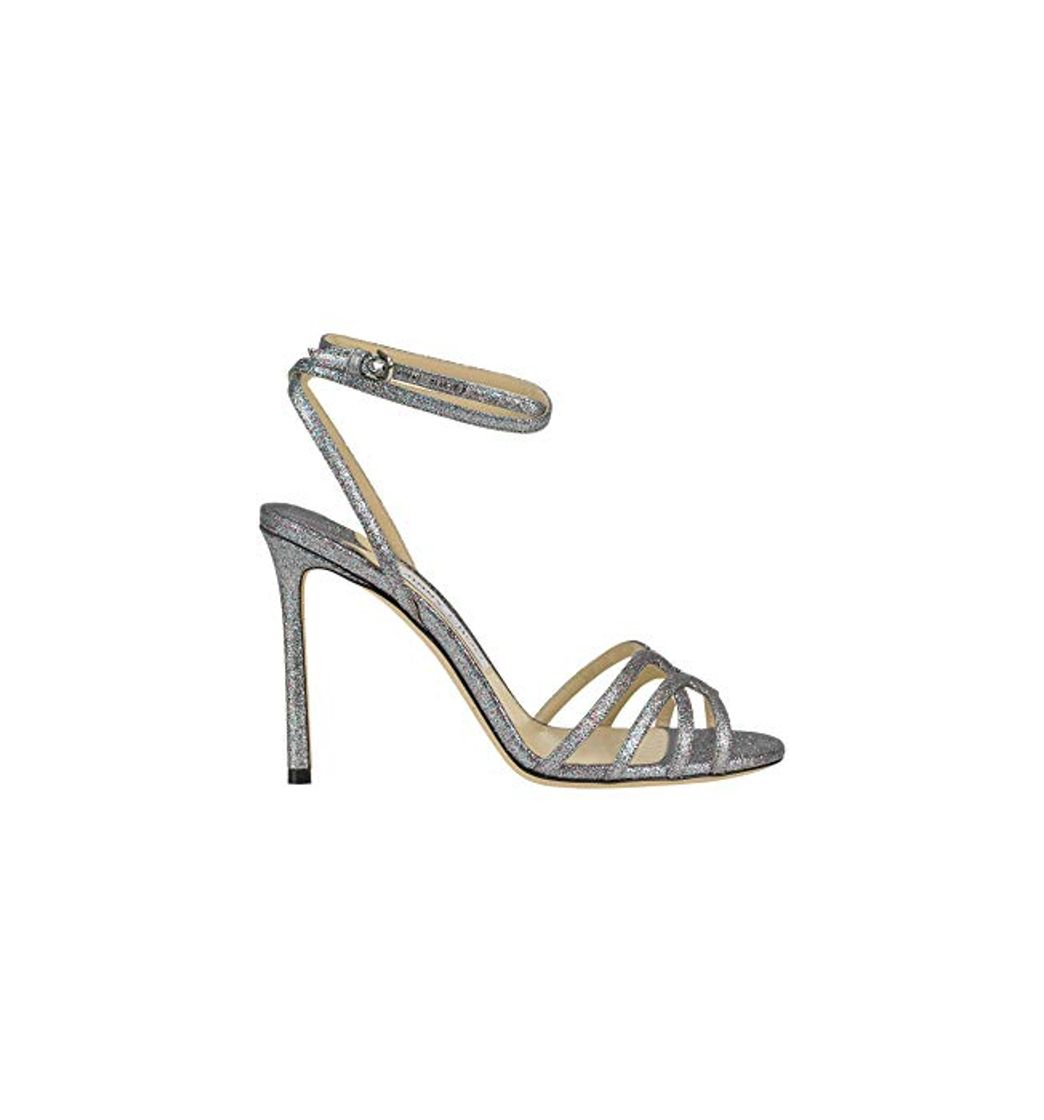 Product Jimmy Choo Mimi Glittered Sandals Woman Silver 38.5 IT