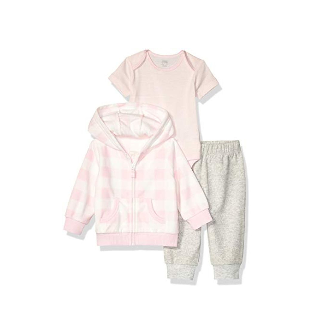 Social Amazon Essentials 3-Piece Microfleece Hoodie Set Infant-and-Toddler-Pants-Clothing-Sets