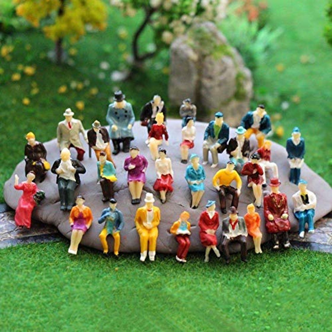 Product MEJOSER 100pcs Figura Persona Miniatura Humana Sentada para Modelo Maqueta Tren Ferroviario