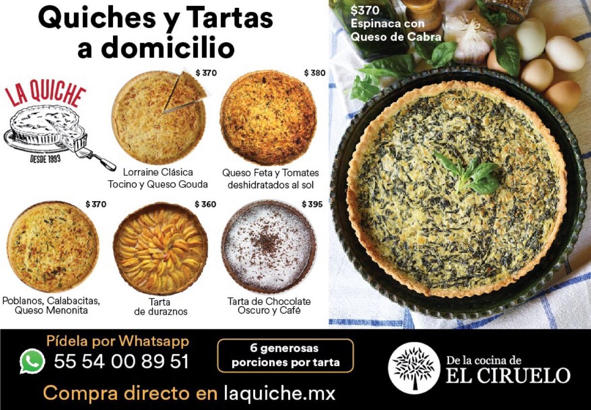 Restaurants Deliciosos quichés de la cocina de Los Ciruelos 