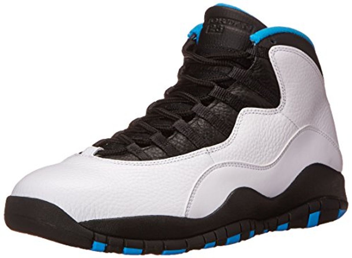 Fashion Nike Air Jordan Retro 10, Zapatillas de Deporte para Hombre, Blanco/Azul/Negro