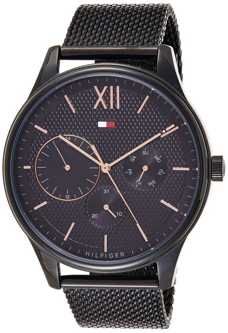 Social Tommy Hilfiger Reloj Multiesfera para Hombre de Cuarzo con Correa en Acero