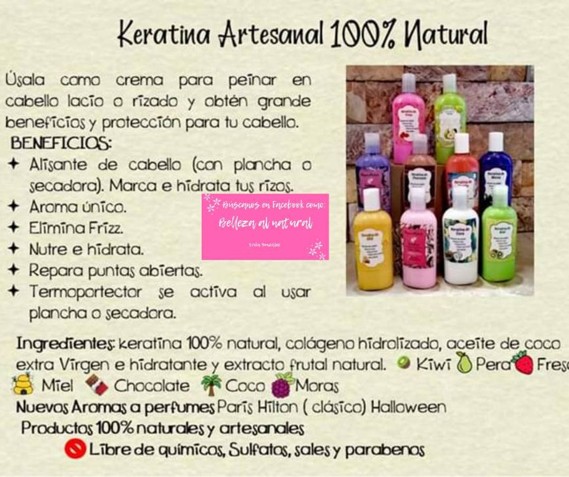 Producto Keratinas artesanales