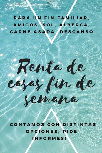 Renta de casas con alberca para fin de semana