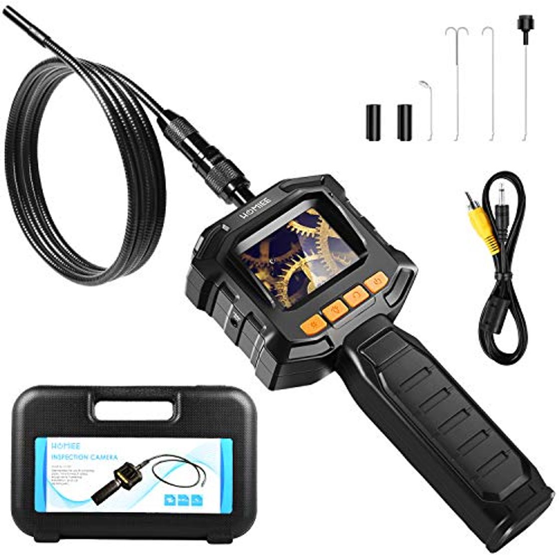 Social HOMIEE Cámara Endoscopio de Inspección Industrial. Impermeable Portátil IP67 con Pantalla LCD