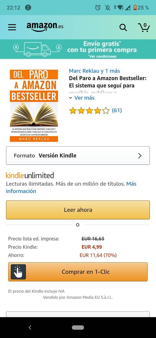 Moda Libro del paro a amazon 10/10