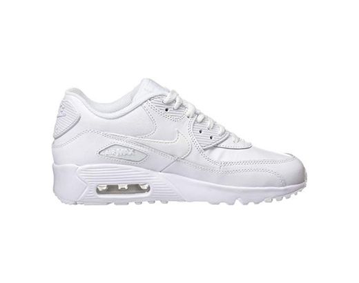 Nike Air MAX 90 Leather, Zapatillas para Niños, Blanco