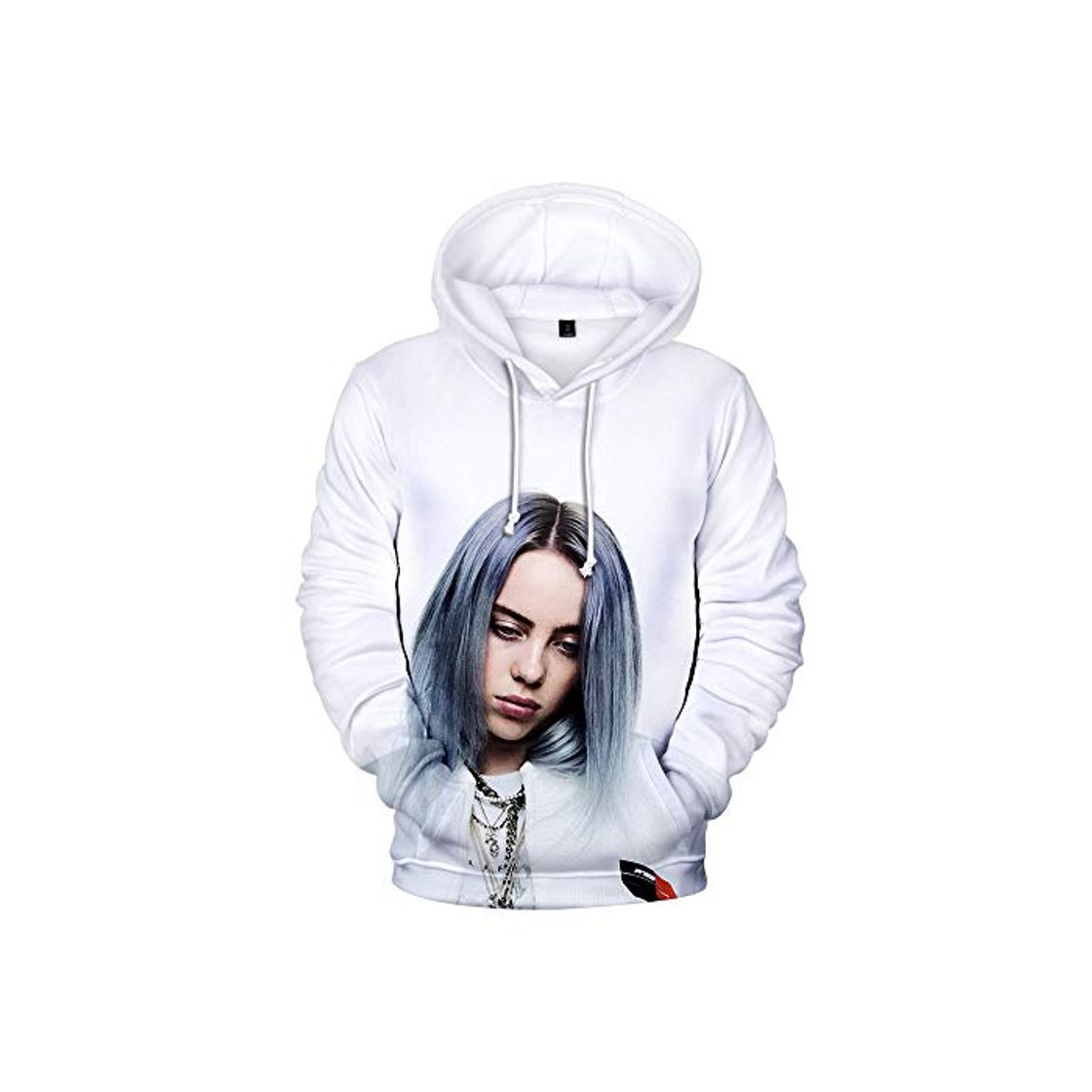 Social NOBRAND Billie Eilish Genio Chica Personalidad Tendencia Hombres y Mujeres impresión en Color 3D Sudadera con Capucha Sudadera con Capucha Sudadera Unisex Sudadera Unisex