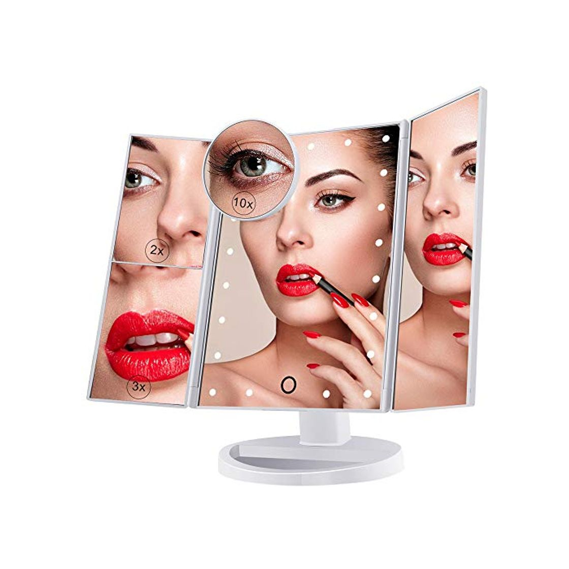 Social Espejo de Maquillaje Iluminado