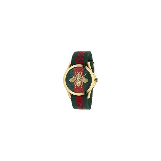 Gucci Reloj Análogo clásico para Unisex de Cuarzo con Correa en Nailon