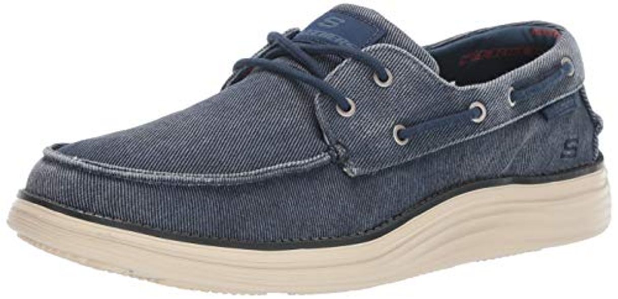 Skechers Status 2.0 Lorano, Náuticos para Hombre, Azul