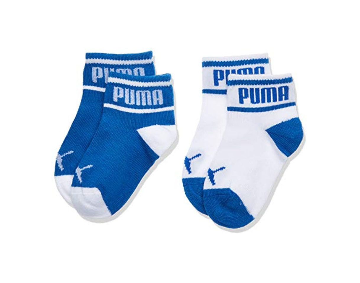 Fashion PUMA Wording Sock 2p Calcetines, Blanco