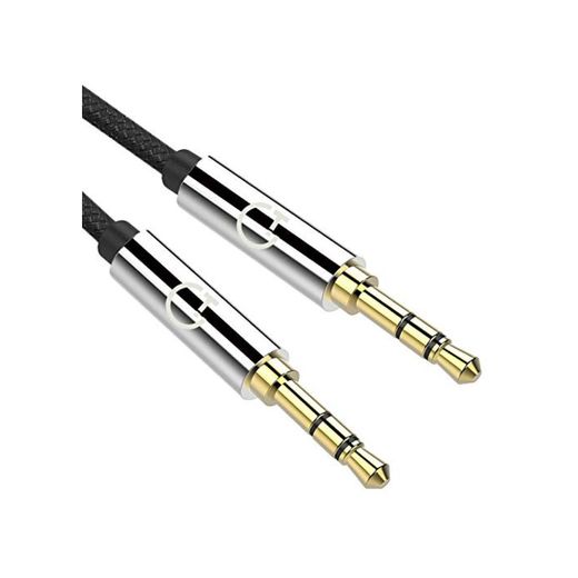 Gritin Cable de Audio, Cable Jack 3.5mm y Macho Macho de Nylon