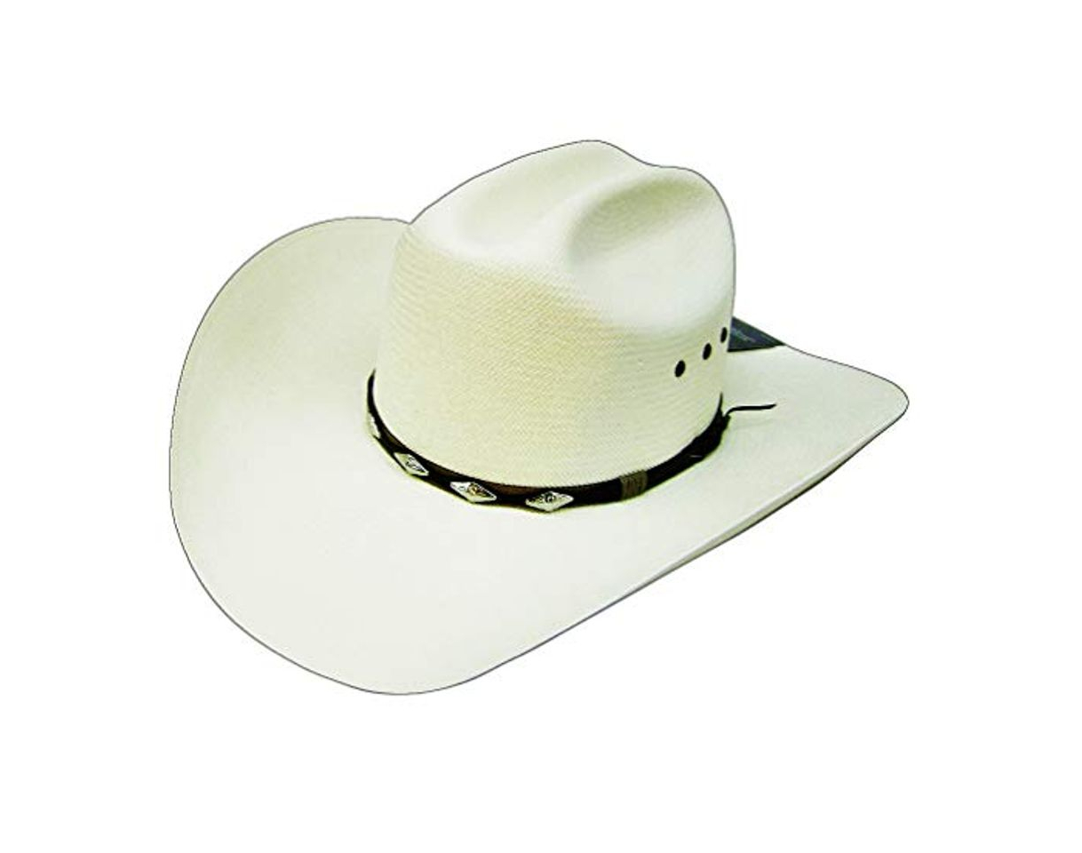 Moda Modestone 100X Traditional Bangora Rodeo Straw Sombrero Vaquero White