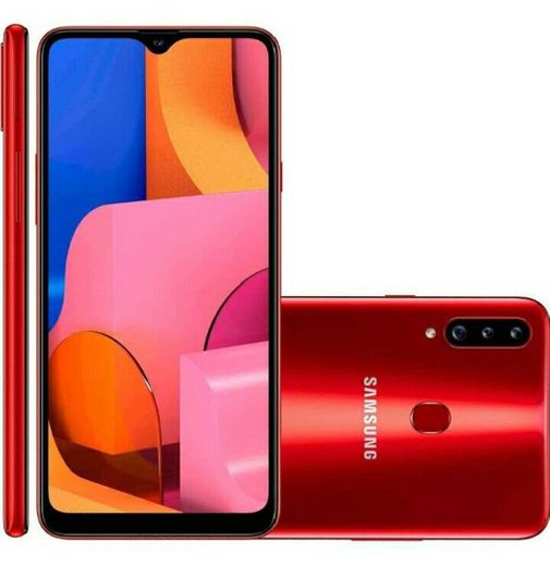 Smartphone Samsung Galaxy A20S vermelho