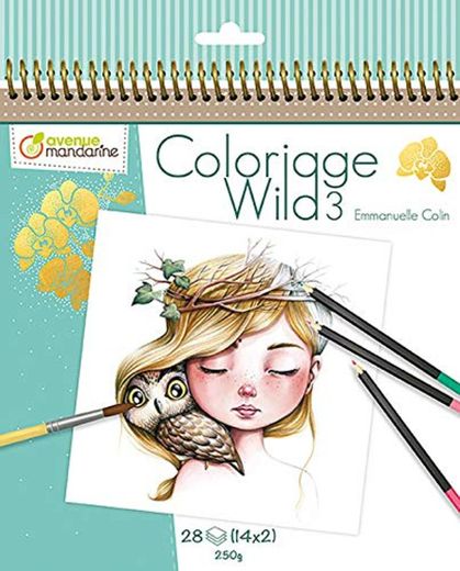 Avenue Mandarine - Cuaderno de colorear Wild 3 by Emmanuelle Colin