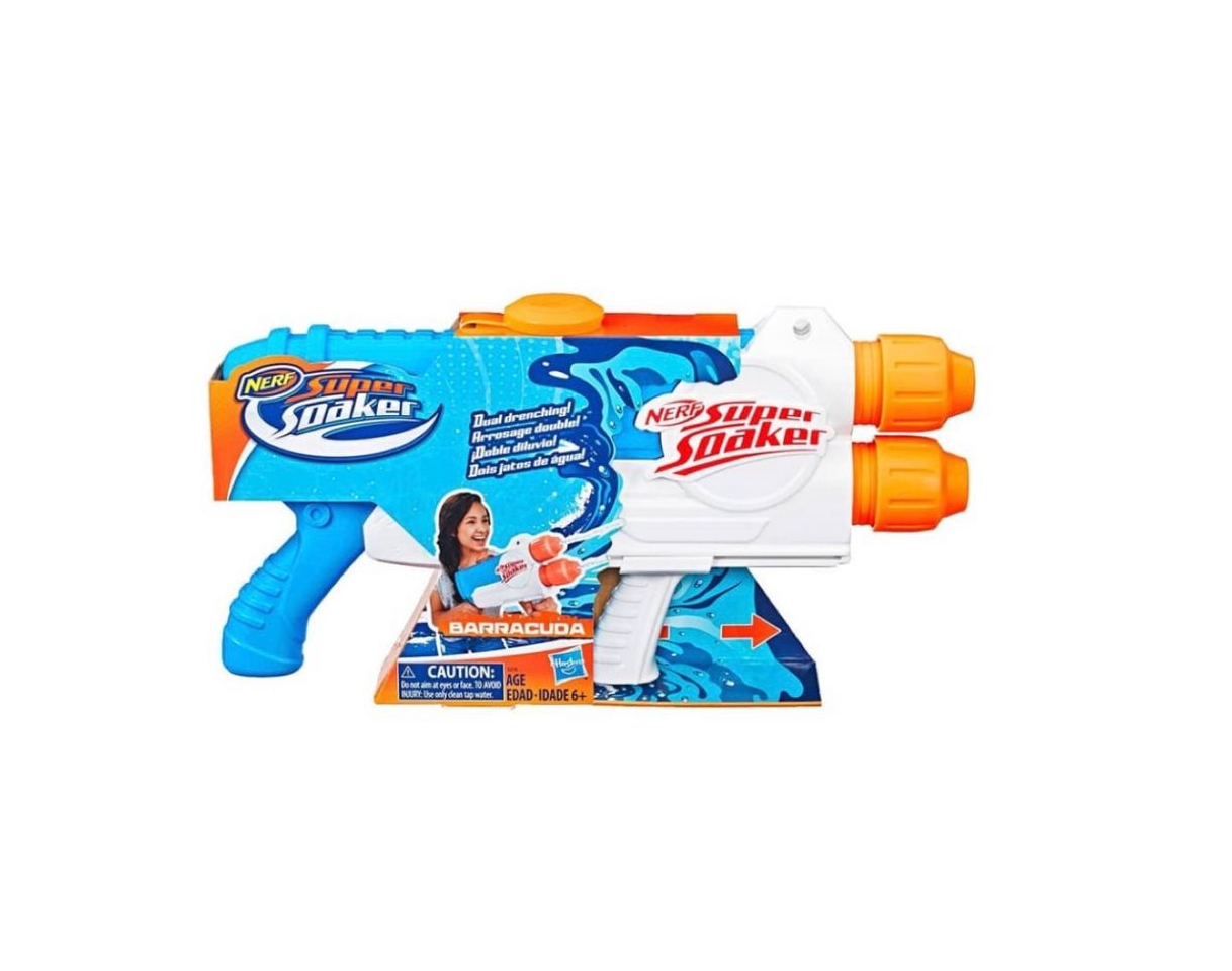 Social Super Soaker- SuperSoaker Microburst 2, Color Azul, Naranja, Blanco